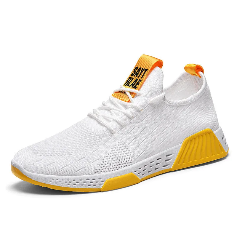 Breathable Flying Woven Running Sports Shoes Men