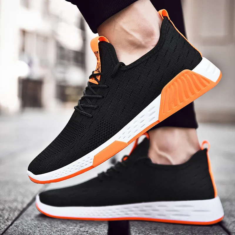 Breathable Flying Woven Running Sports Shoes Men