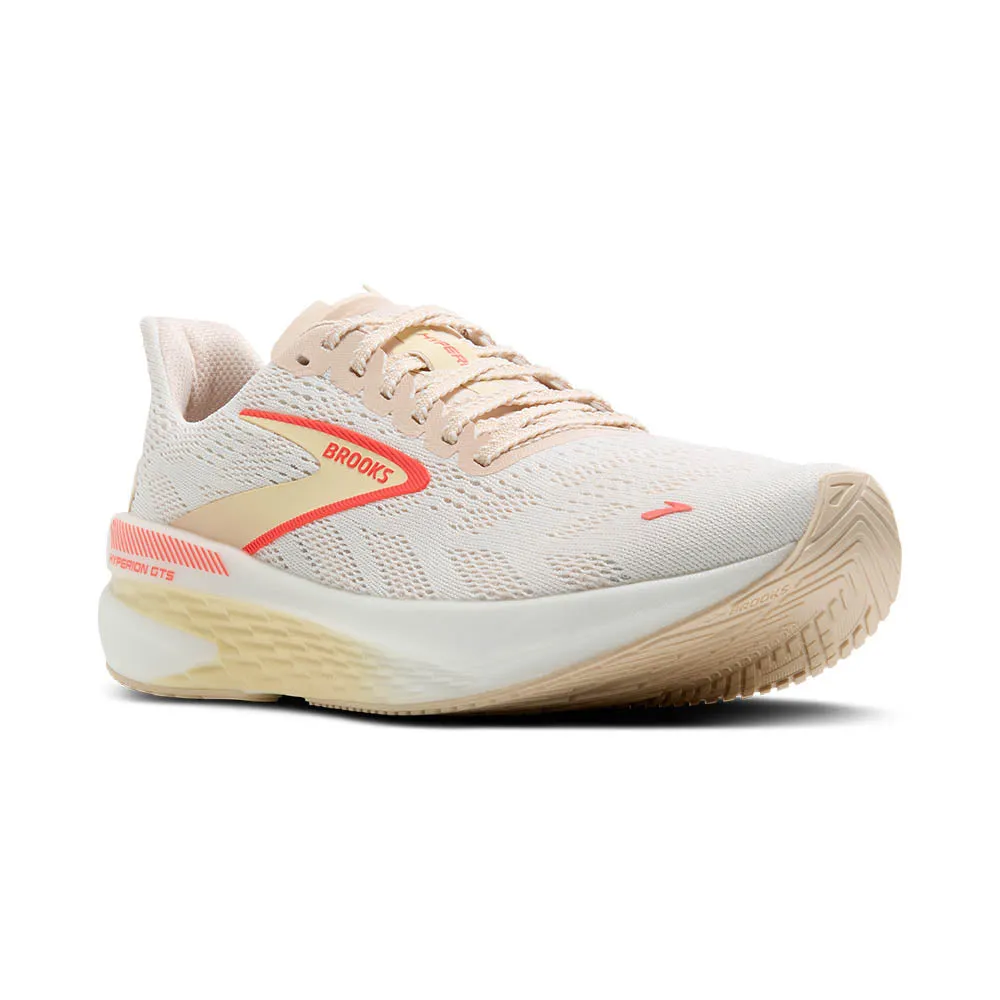 Brooks Hyperion GTS 2 (Womens) - White/Peach/Coral