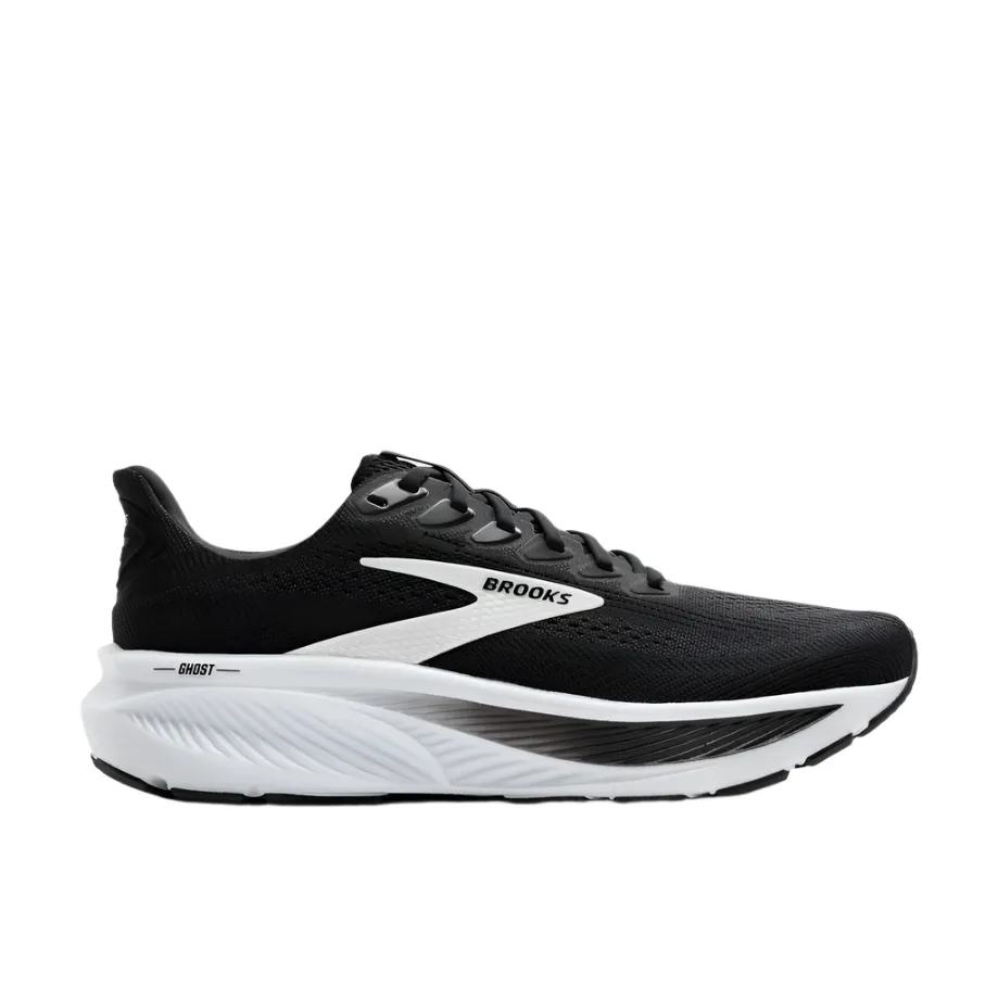 Brooks Men's Ghost 17 Dynamic Road Running Sneaker - Black/Grey/White