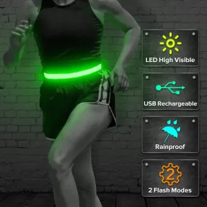 BSEEN Rechargeable LED Running Waist Belt
