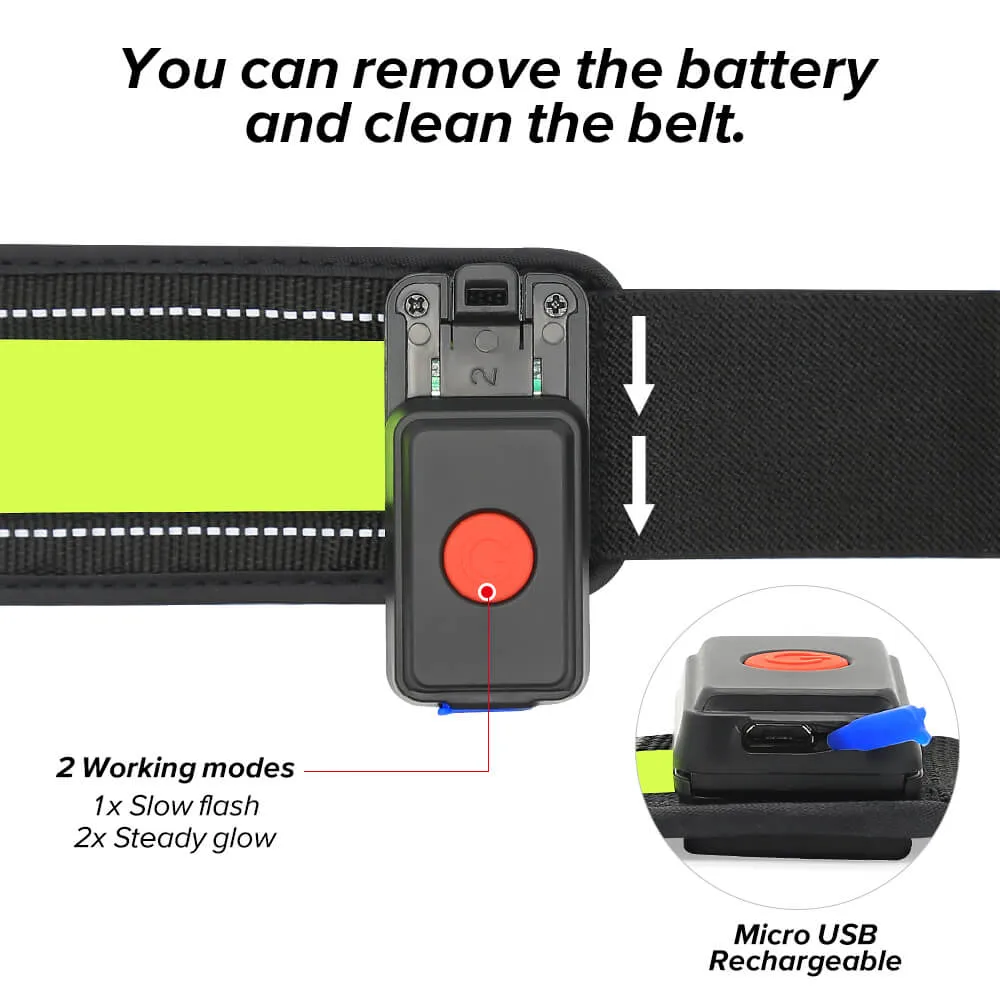 BSEEN Rechargeable LED Running Waist Belt