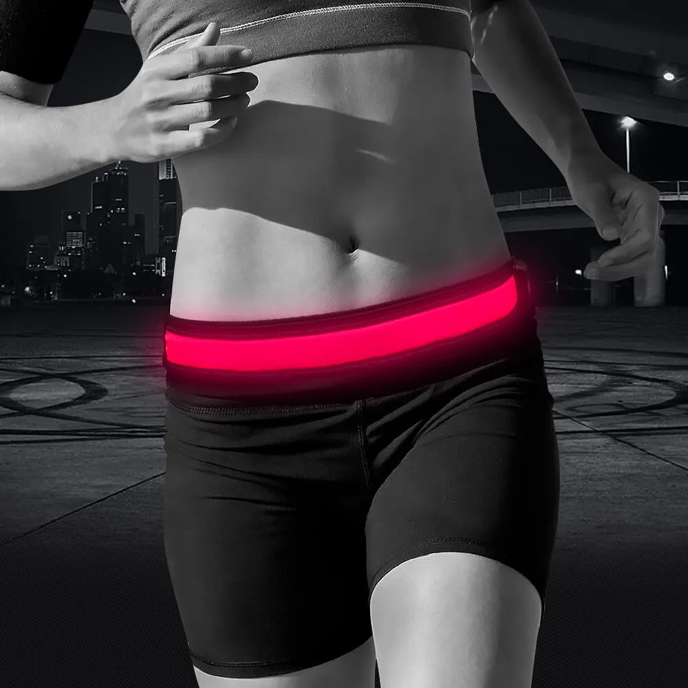 BSEEN Rechargeable LED Running Waist Belt