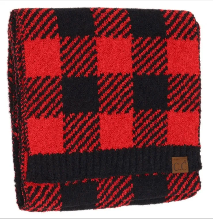 Buffalo Print Jacquard Knit Scarf