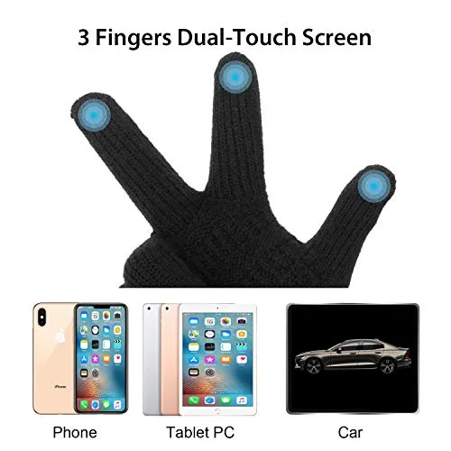 Cable Knit Touchscreen Gloves for Women