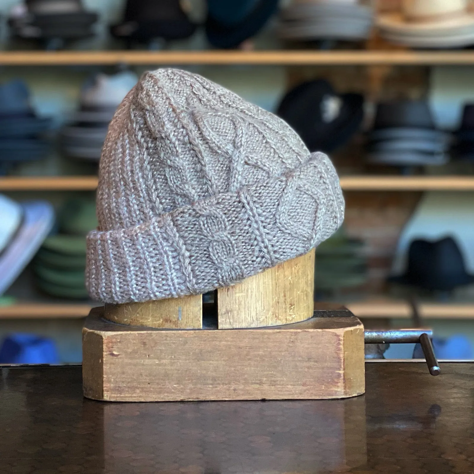Cable Two-Tone Beanie
