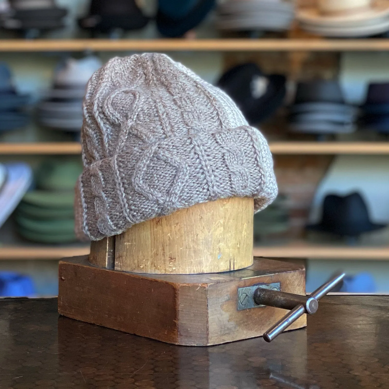 Cable Two-Tone Beanie