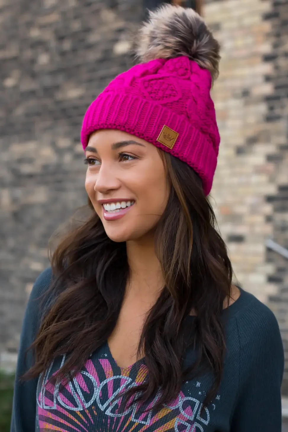 Chunky Knit Pom Hat