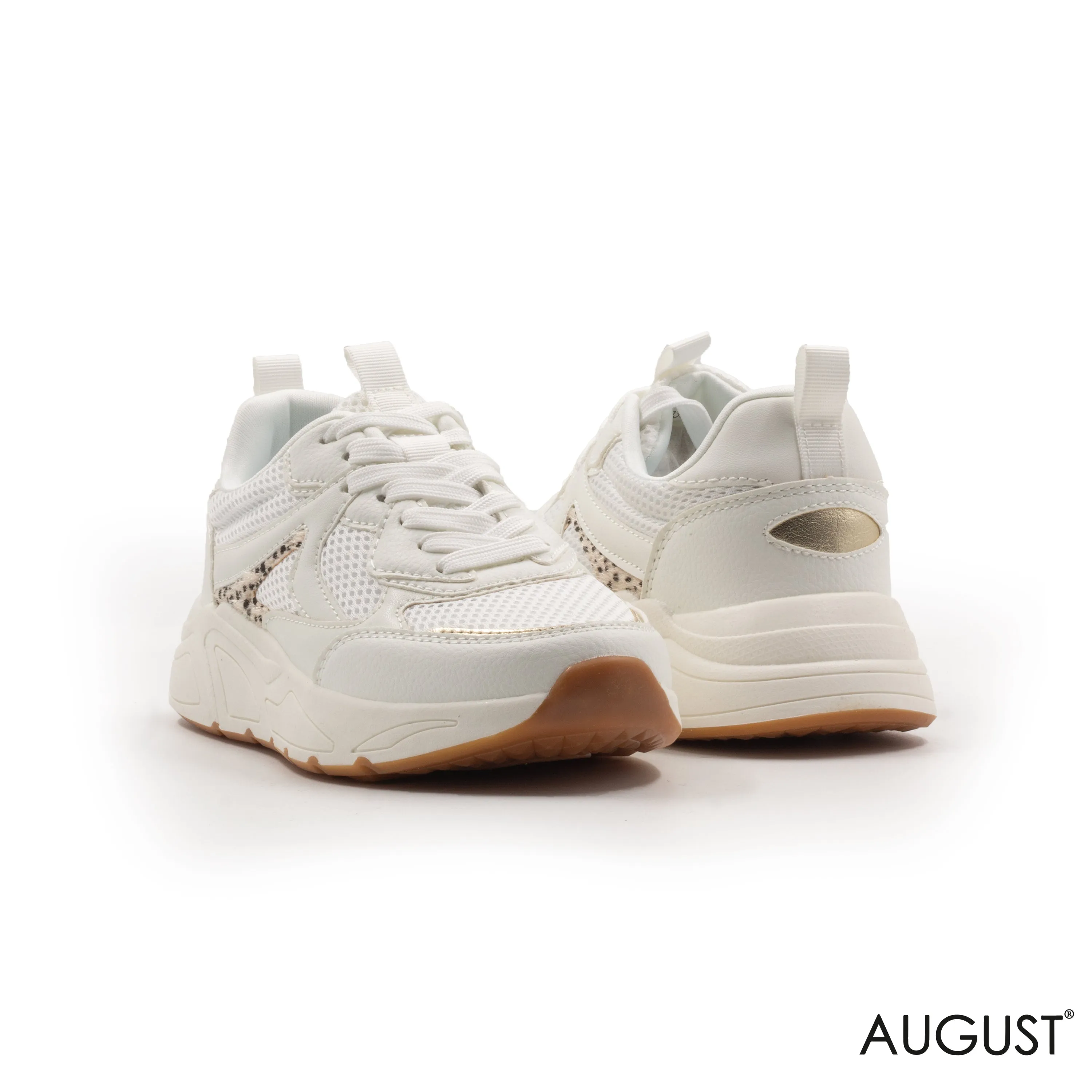 CHUNKY LEATHER SHOES WITH TIGER TOUCH