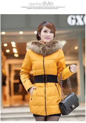 Cold weather winter warm down Cotton Coat jacket Women fashion Long down jacket Coat Warm Thick Outwear Coat Jacket Windbreaker