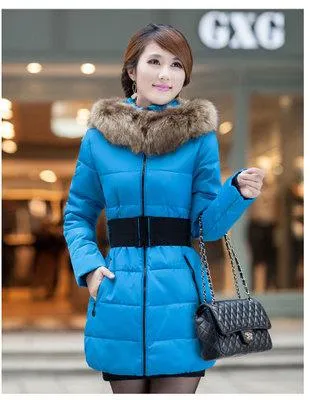 Cold weather winter warm down Cotton Coat jacket Women fashion Long down jacket Coat Warm Thick Outwear Coat Jacket Windbreaker