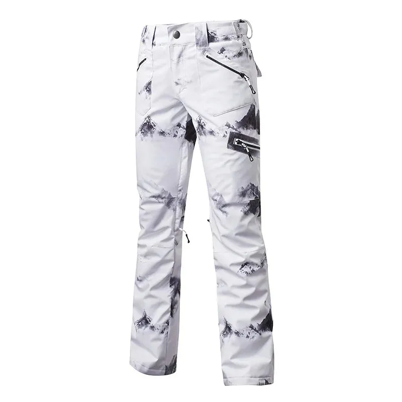 Denim Texture Snow Pants