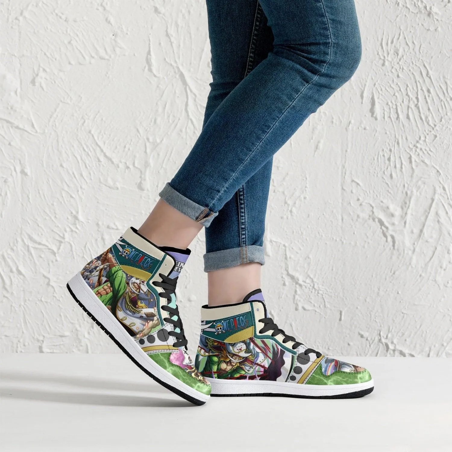 Edward Newgate Wano One Piece Mid 1 Basketball Shoes