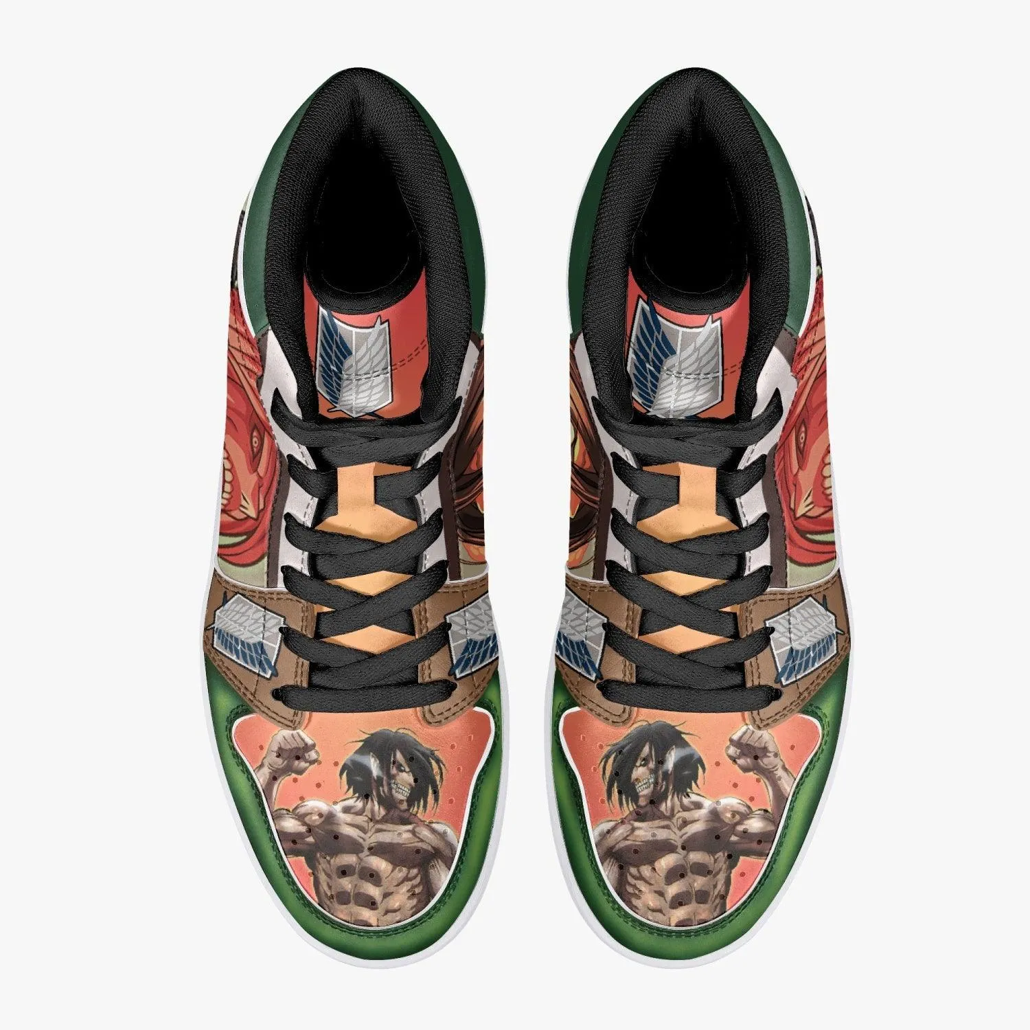 Eren Yeager Titan Transformation Attack on Titan Mid 1 Basketball Shoes