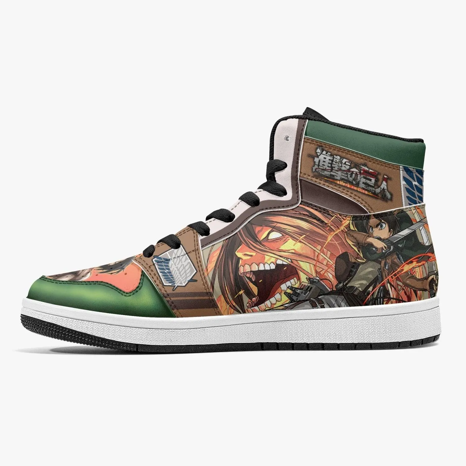 Eren Yeager Titan Transformation Attack on Titan Mid 1 Basketball Shoes