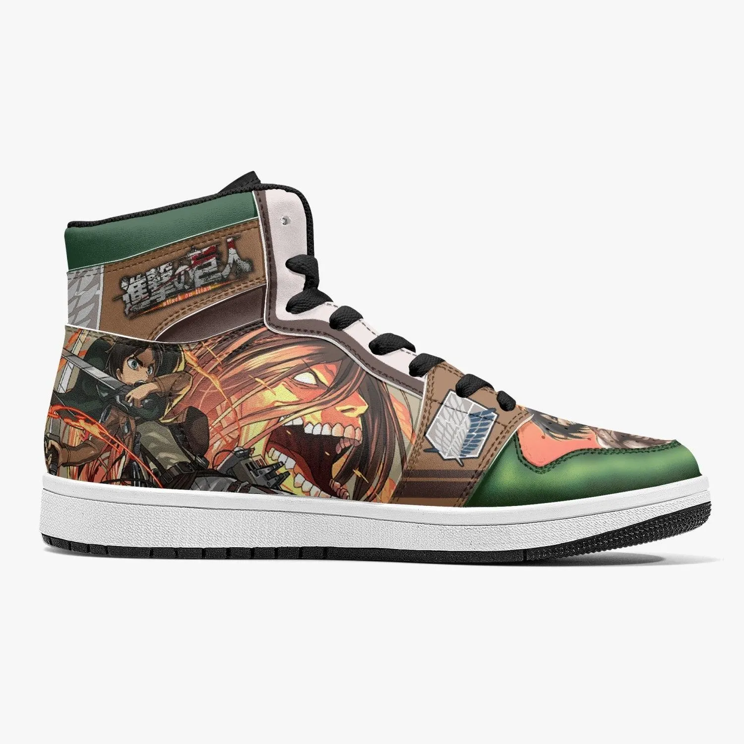 Eren Yeager Titan Transformation Attack on Titan Mid 1 Basketball Shoes