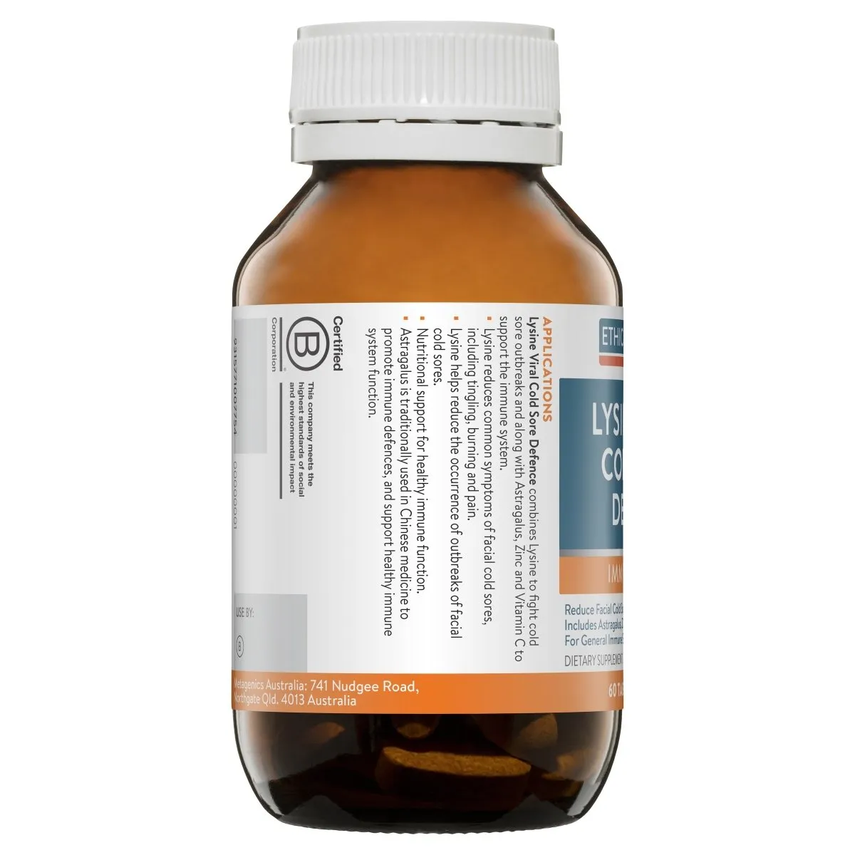 Ethical Nutrients Immuzorb Lysine Viral Cold Sore Defence 60 Tablets
