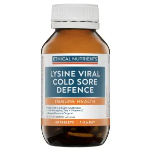 Ethical Nutrients Immuzorb Lysine Viral Cold Sore Defence 60 Tablets