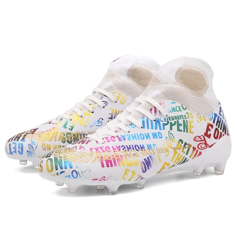 F50 Dual Tone Youth Ronaldo Soccer Cleats AG/FG CR7 Soccer Shoes