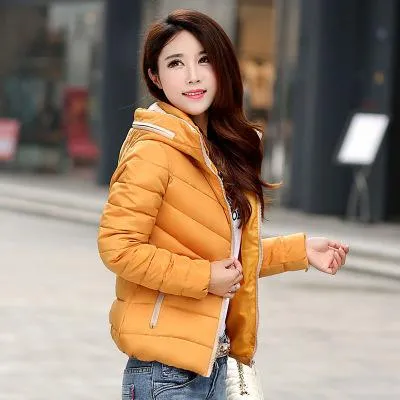 Fashion women warm jacket coat Slim hooded warm women jacket coat outwear Women Light Thick Winter coat jacket for cold weather