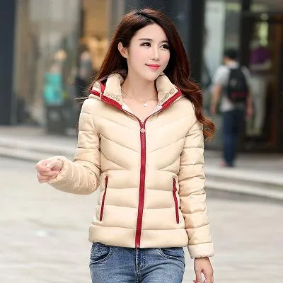 Fashion women warm jacket coat Slim hooded warm women jacket coat outwear Women Light Thick Winter coat jacket for cold weather