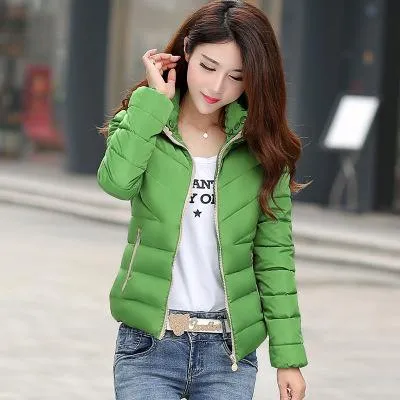 Fashion women warm jacket coat Slim hooded warm women jacket coat outwear Women Light Thick Winter coat jacket for cold weather