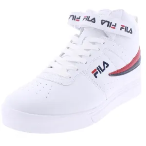 Fila Womens Vulc 13 Repeat Logo Faux Leather Mid Top Basketball Shoes
