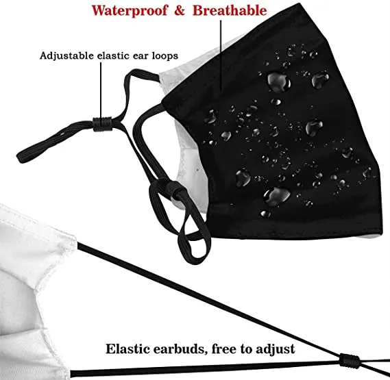 Football Team Face Mask Seahawks 3 Packs Washable Reusable Total With 6 Filters Breathable Sports Women Men Face Cover