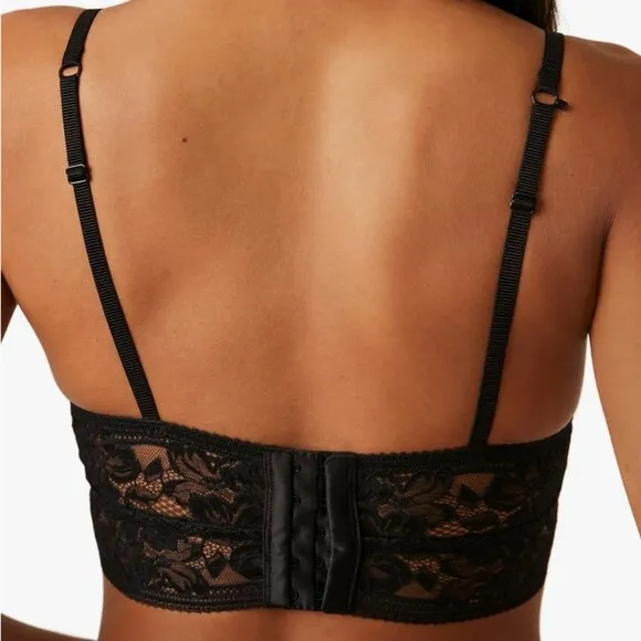 Free People Intimately Sorento Demi Longline Bra Panty Set in Black