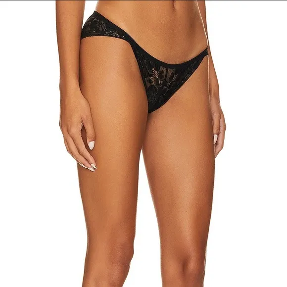 Free People Intimately Sorento Demi Longline Bra Panty Set in Black