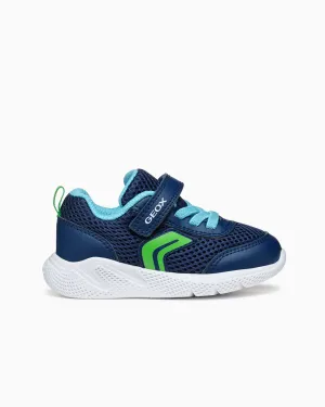 Geox Sprintye Baby Boy Trainers in Navy/Light Green