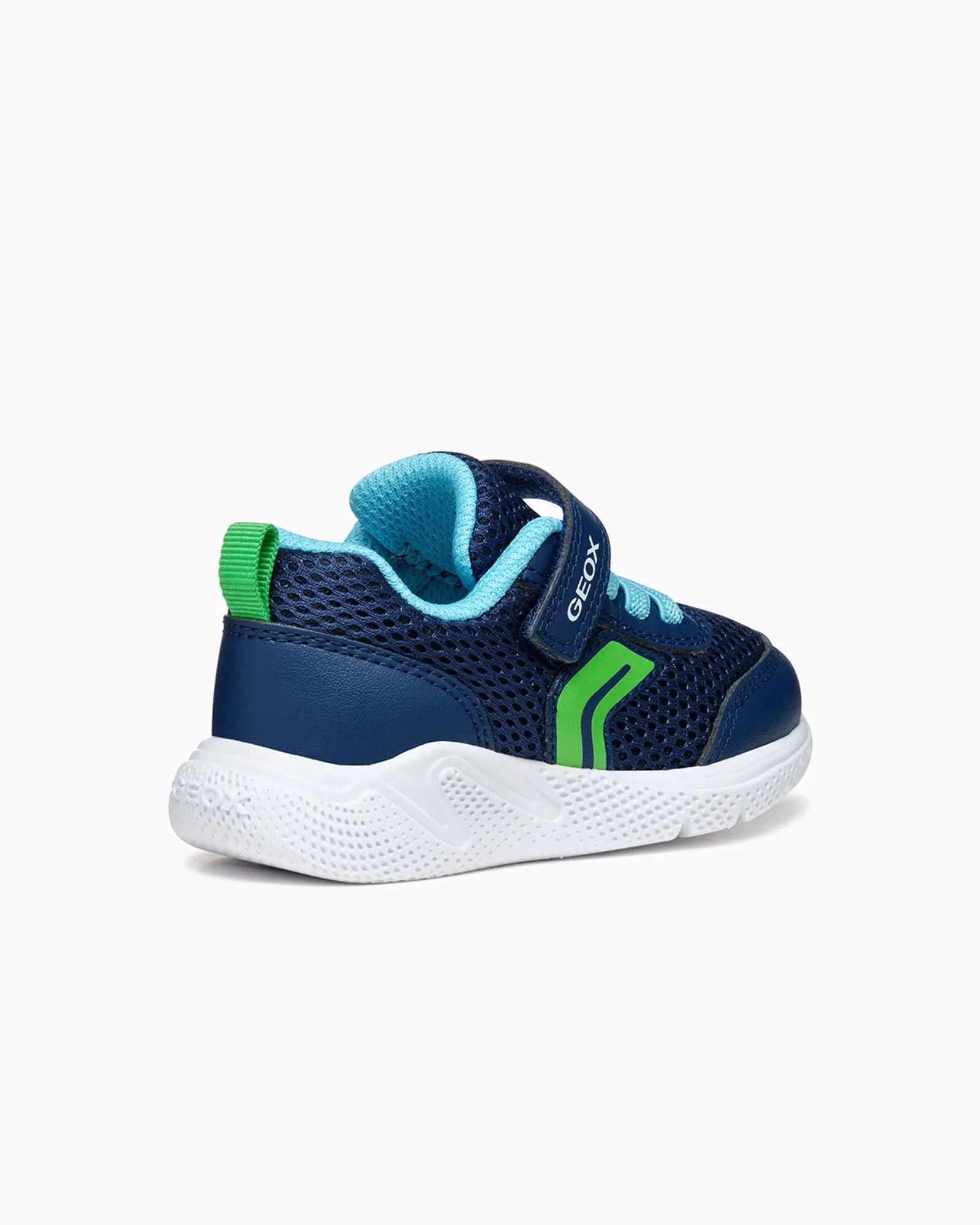 Geox Sprintye Baby Boy Trainers in Navy/Light Green