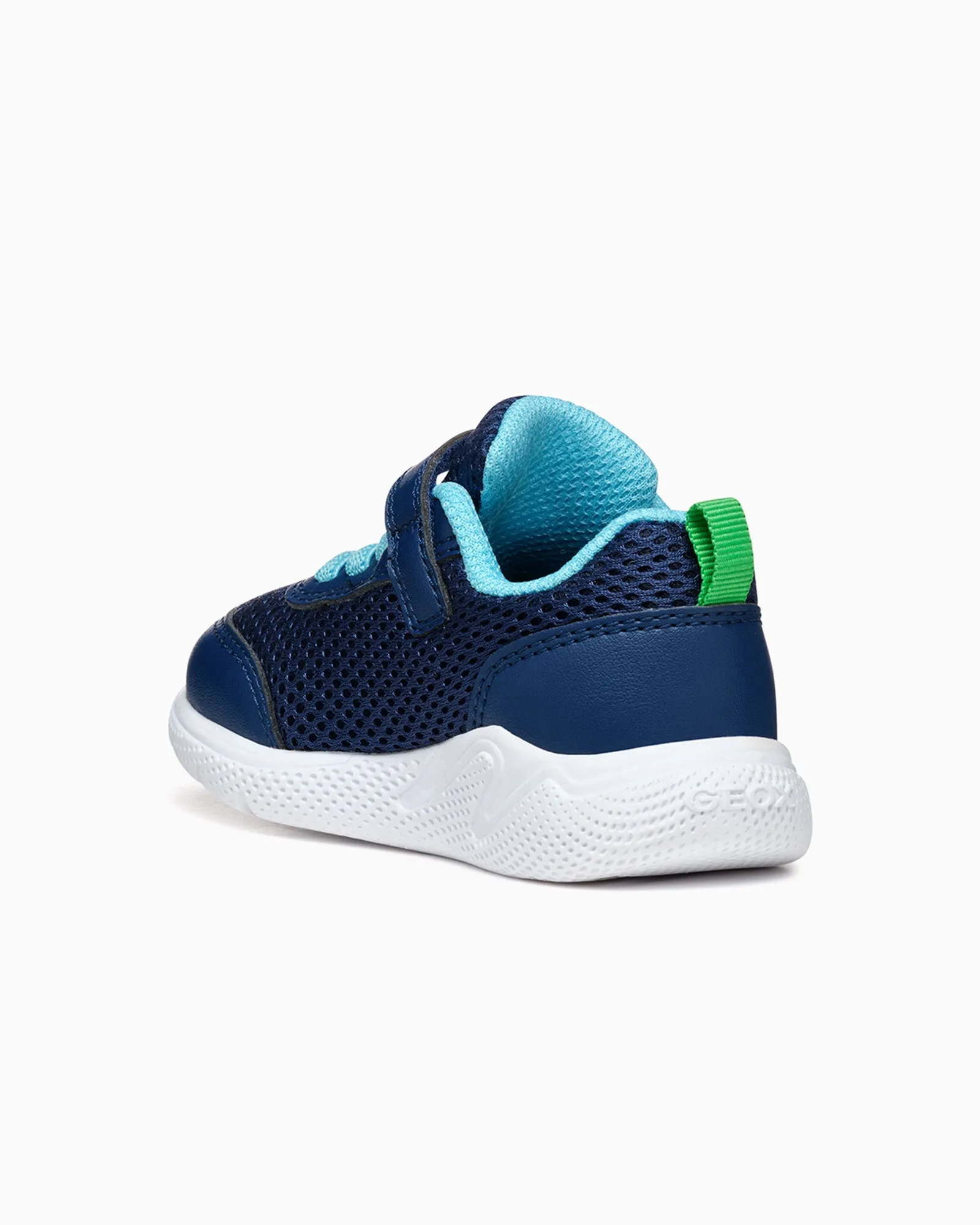 Geox Sprintye Baby Boy Trainers in Navy/Light Green
