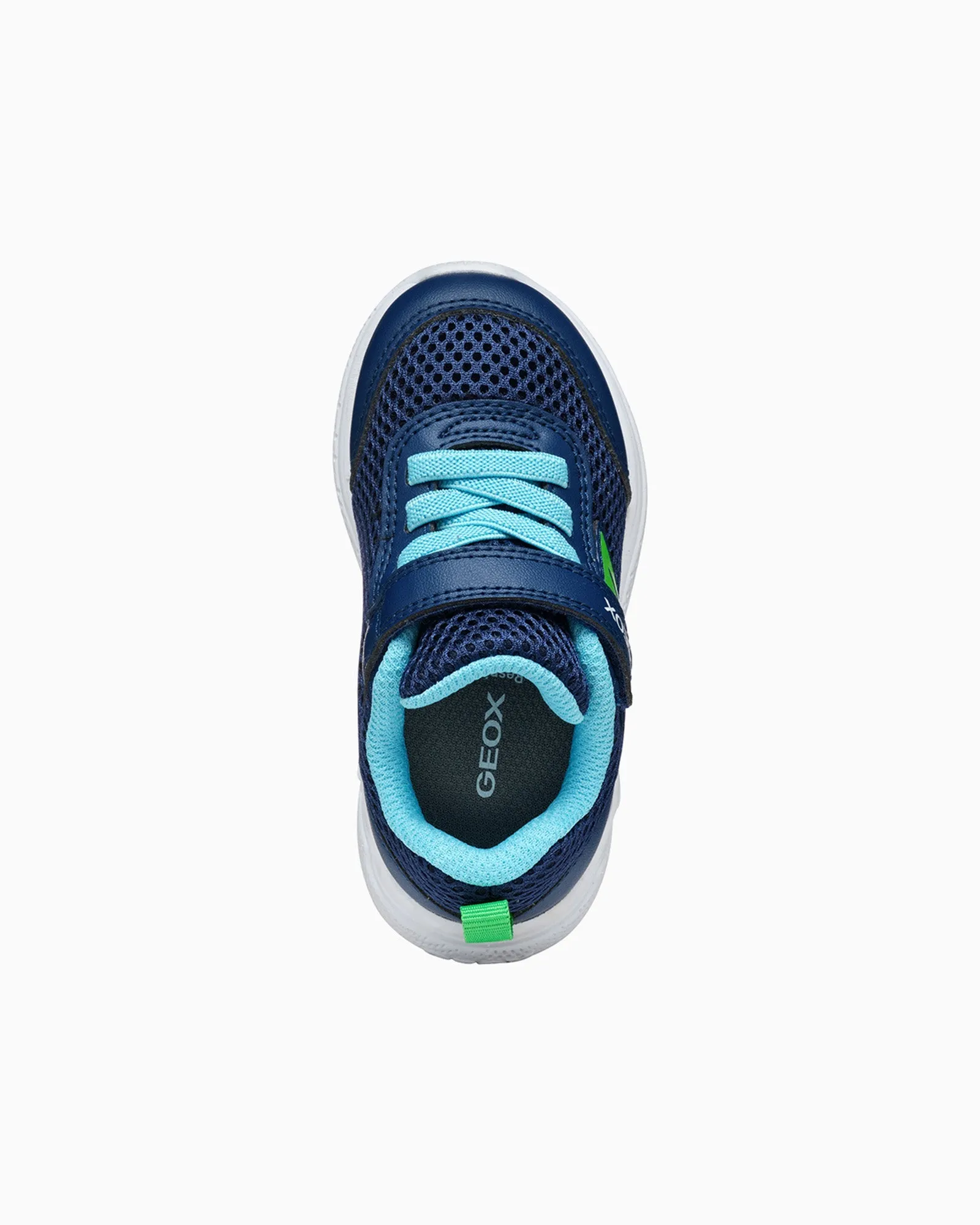 Geox Sprintye Baby Boy Trainers in Navy/Light Green