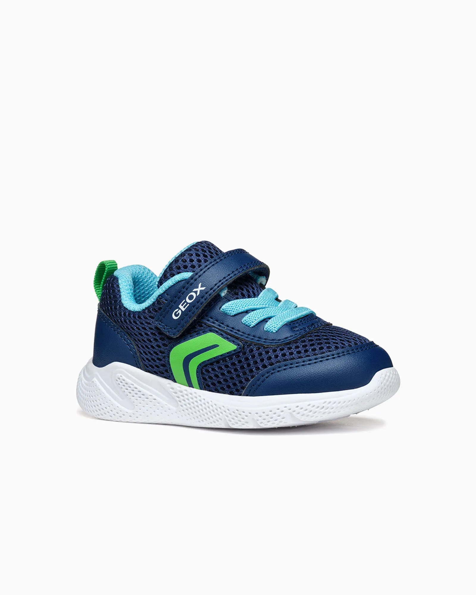 Geox Sprintye Baby Boy Trainers in Navy/Light Green
