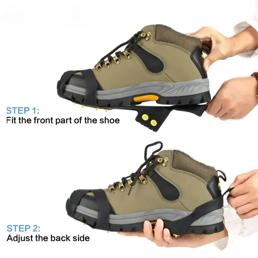 GET A FREE One Pair of 10 Steel Studs Crampons Snow Grips Cleats for Ice and Snow.