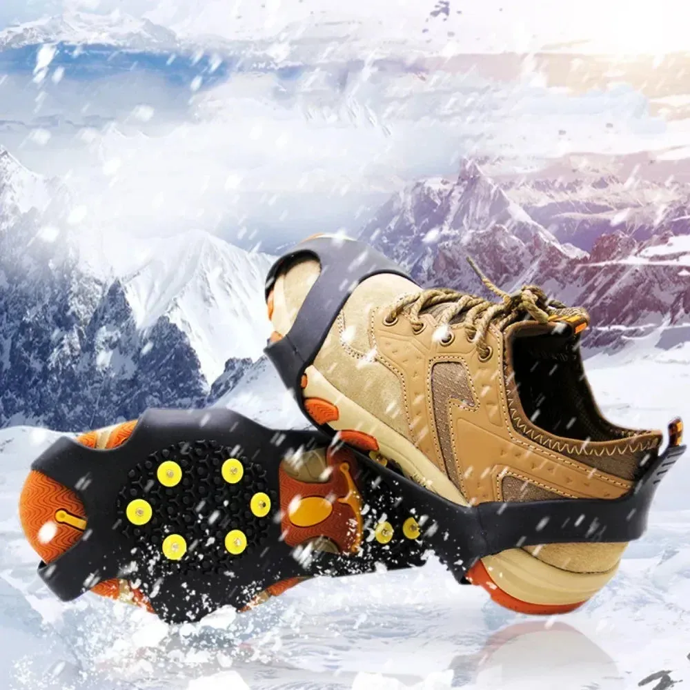 GET A FREE One Pair of 10 Steel Studs Crampons Snow Grips Cleats for Ice and Snow.