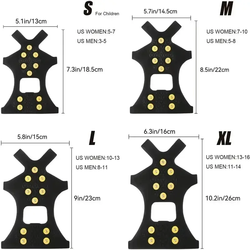 GET A FREE One Pair of 10 Steel Studs Crampons Snow Grips Cleats for Ice and Snow.