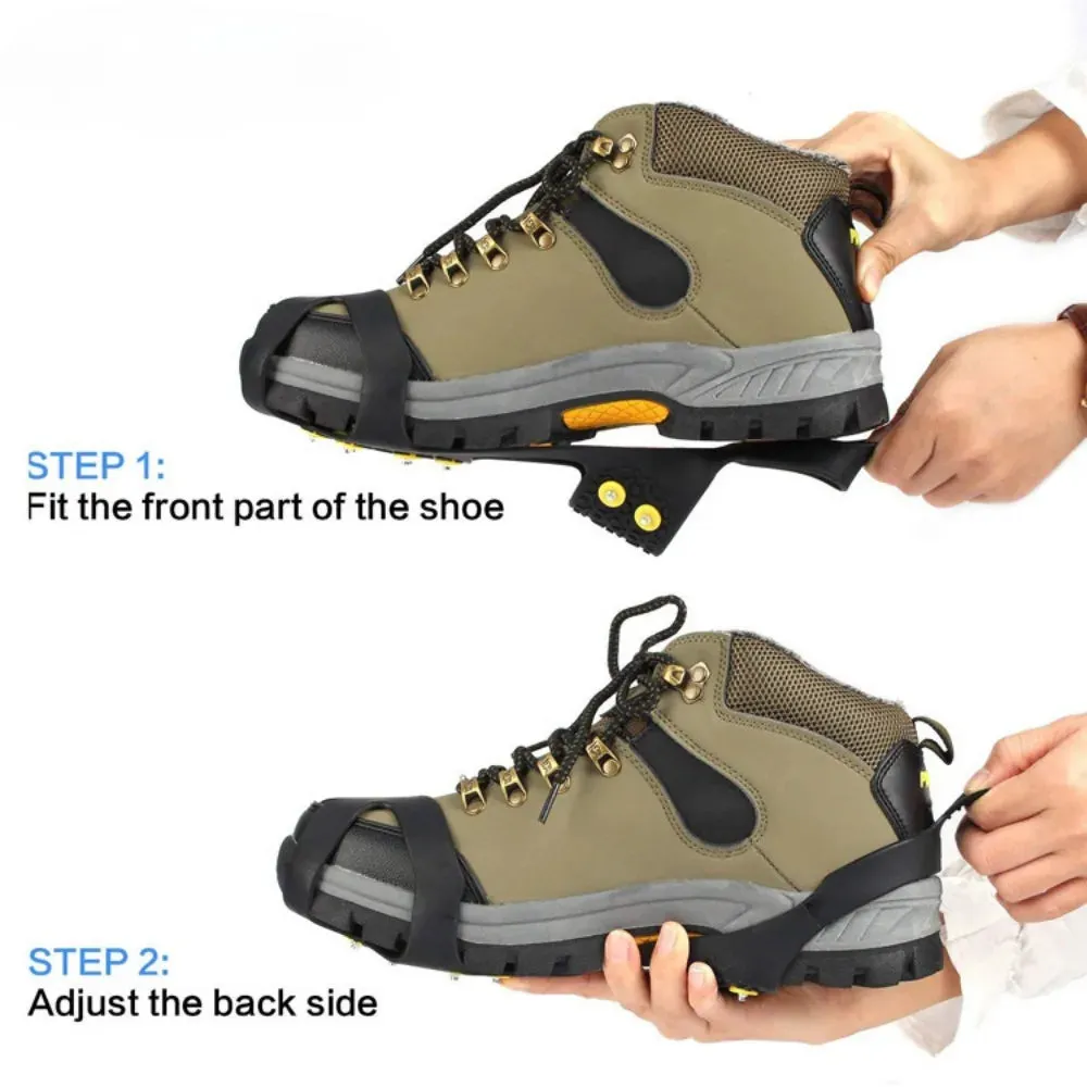 GET A FREE One Pair of 10 Steel Studs Crampons Snow Grips Cleats for Ice and Snow.