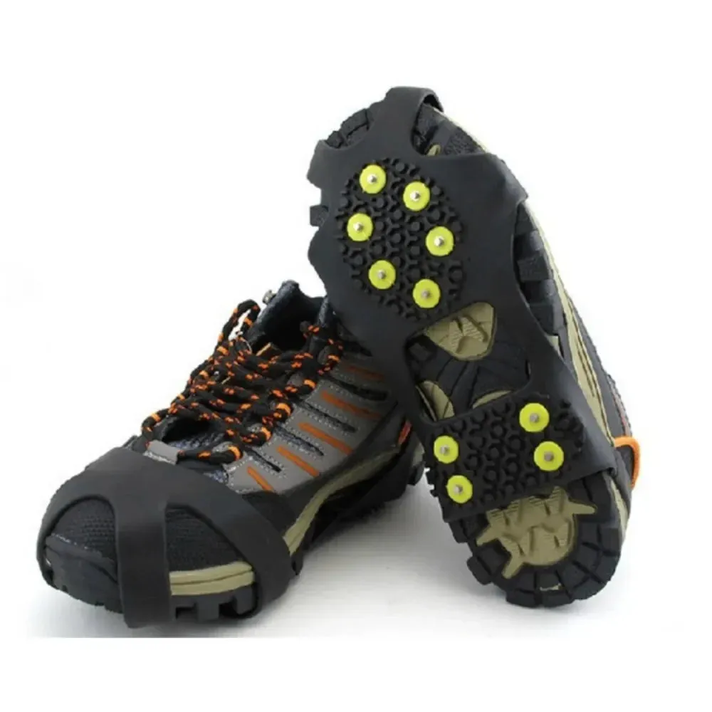GET A FREE One Pair of 10 Steel Studs Crampons Snow Grips Cleats for Ice and Snow.