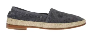 Gray Suede Breathable Logo Loafers