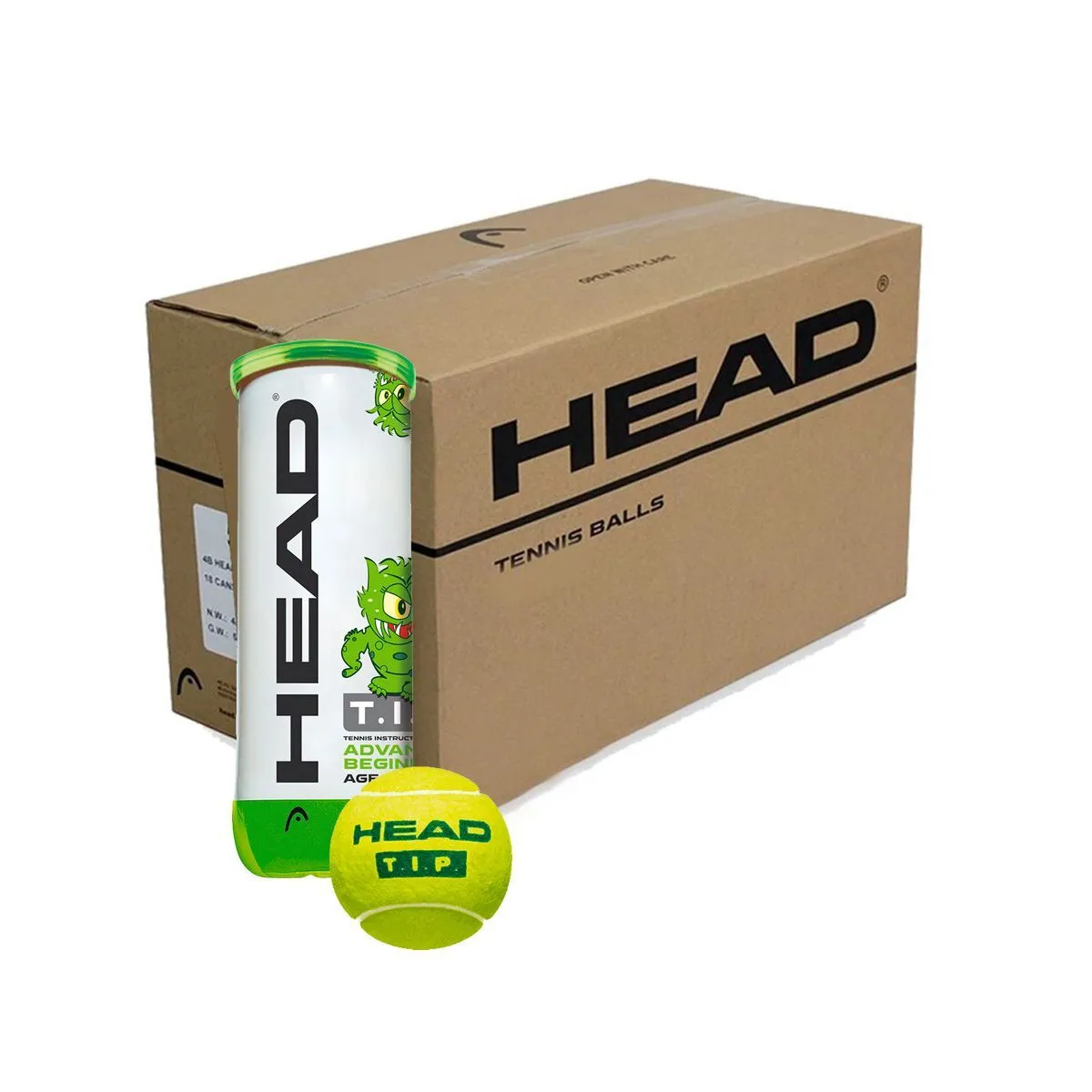 Head T.I.P Green Tennis Balls (72 Balls) (Carton)