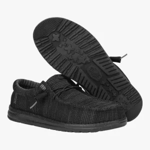 Hey Dude Mens Wally Stretch Black Black