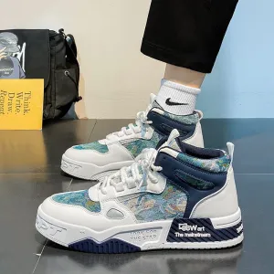 INSTOCK-Spring men's shoes new breathable high-top canvas shoes