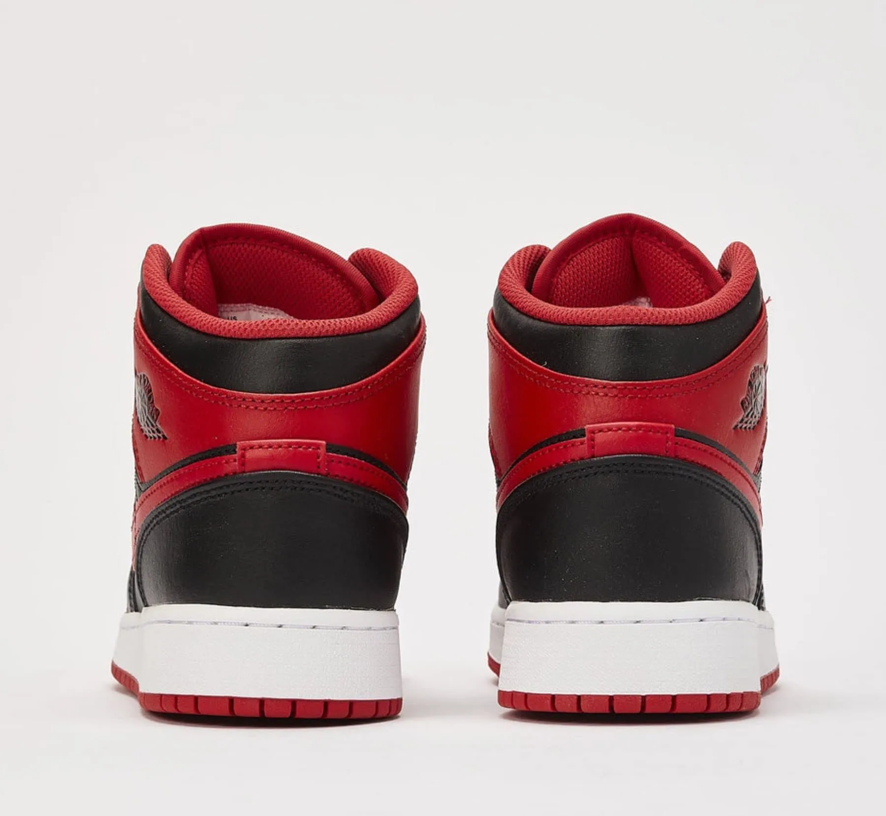 Jordan Nike Air 1 Mid Men's Shoes Black/Fire Red-White DQ8426-060 10