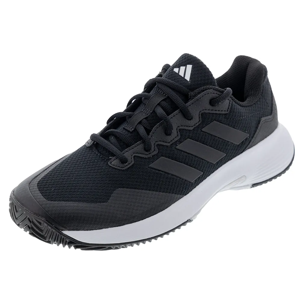 Junior`s Gamecourt 2 Tennis Shoes Core Black and Grey Four