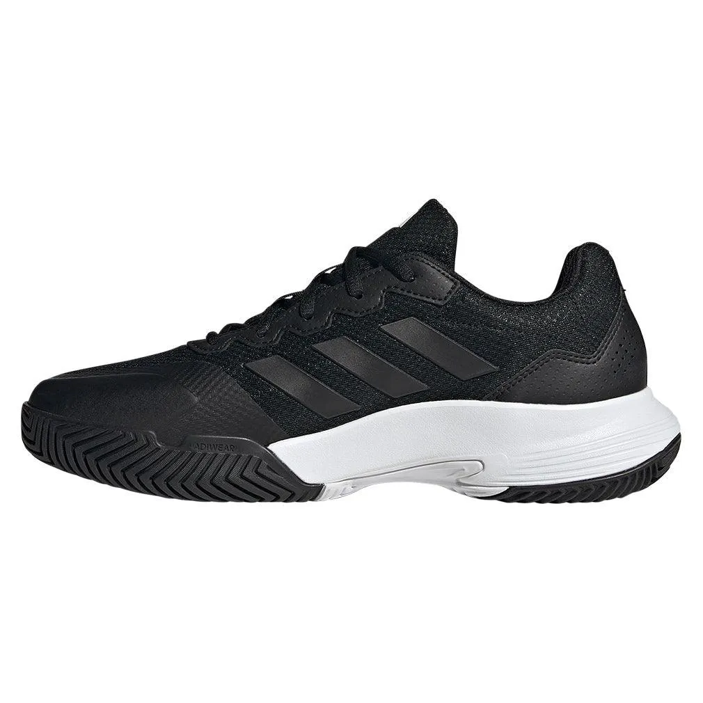 Junior`s Gamecourt 2 Tennis Shoes Core Black and Grey Four