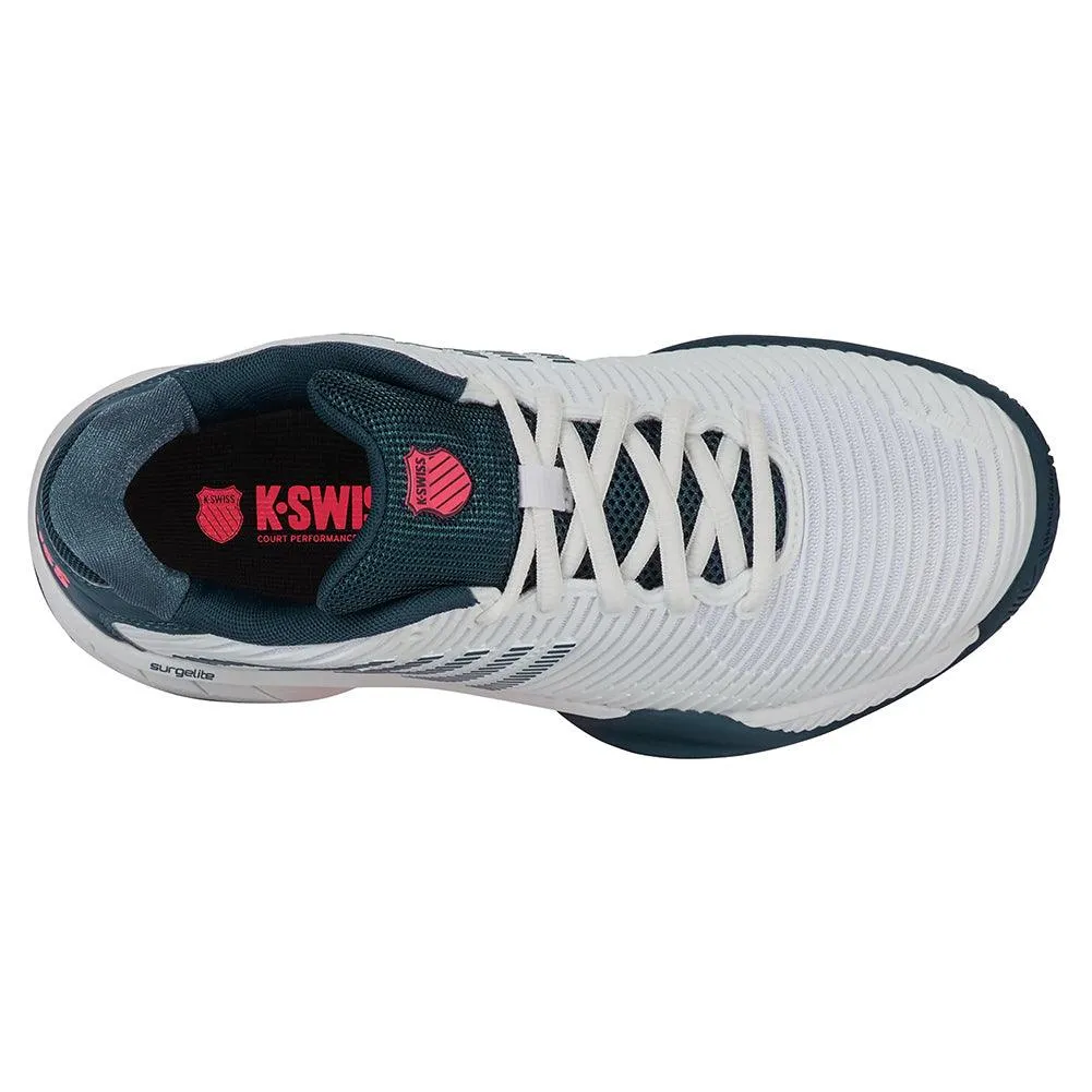 Juniors` Hypercourt Express 2 Tennis Shoes White and Stargazer