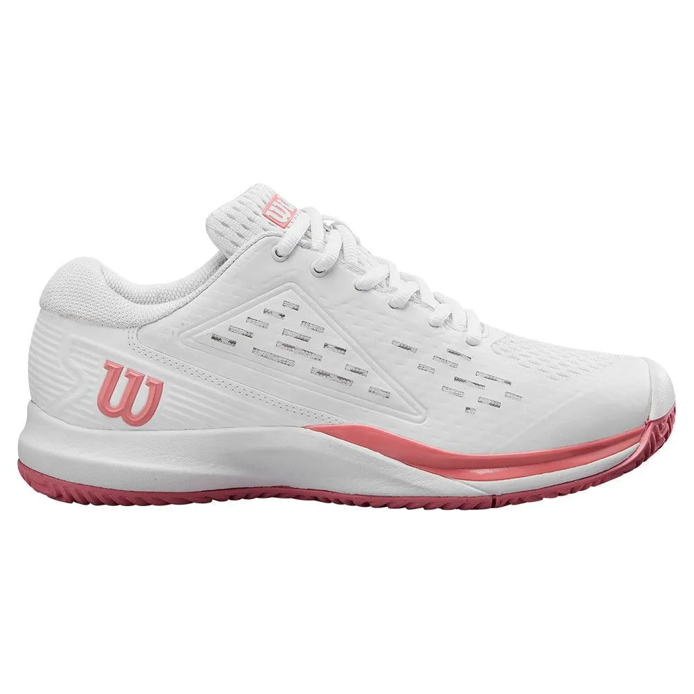 Juniors` Rush Pro Ace Tennis Shoes White and Mauveglow