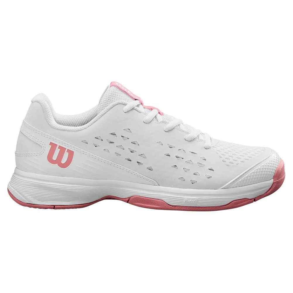 Juniors` Rush Pro Tennis Shoes White and Mauveglow